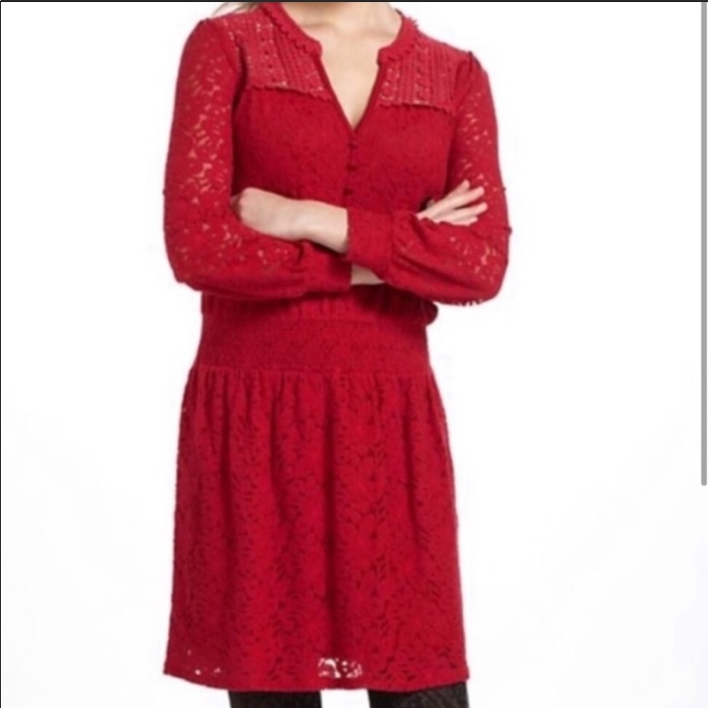 Red Anthropologie Dress